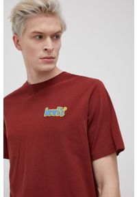Levi's® - Levi's T-shirt bawełniany kolor bordowy gładki. Okazja: na spotkanie biznesowe. Kolor: czerwony. Materiał: bawełna. Wzór: gładki. Styl: biznesowy #5
