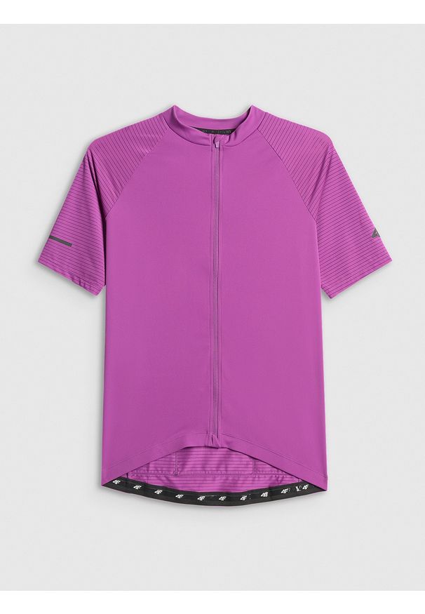 4f - 4F Koszulka kolarska męska - fioletowa XXL. Kolor: fioletowy. Materiał: włókno. Długość: długie. Sport: kolarstwo