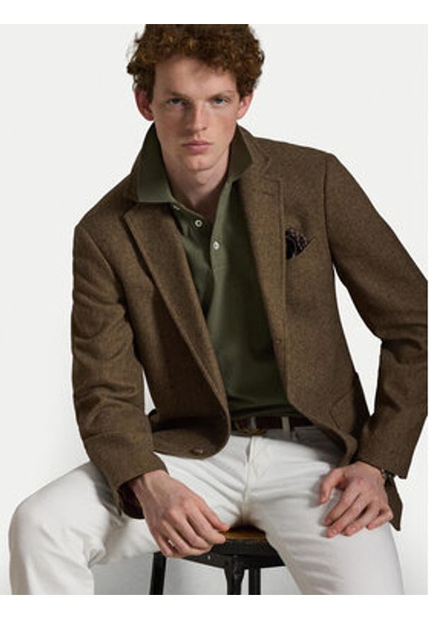 Polo Ralph Lauren Polo 710941439509 Zielony Slim Fit. Typ kołnierza: polo. Kolor: zielony. Materiał: bawełna