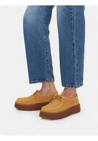 Clarks Półbuty Torhill Bee 26181188 Złoty. Kolor: złoty. Materiał: zamsz, skóra #6