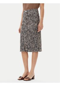 JOOP! Spódnica jeansowa 30044957 Brązowy Slim Fit. Kolor: brązowy. Materiał: bawełna