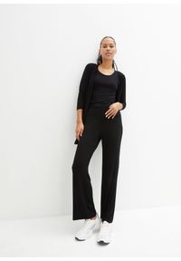 bonprix - Odzież domowa z wiskozy (kompl. 3-częściowy). Okazja: do domu. Kolor: czarny. Materiał: wiskoza #1