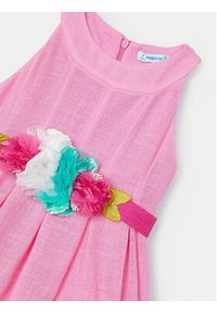 Mayoral Sukienka elegancka 3959 Różowy Regular Fit. Kolor: różowy. Materiał: bawełna. Styl: elegancki