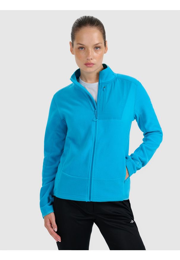 4f - 4F Polar ze stójką Polartec regular damski - turkusowy XS. Typ kołnierza: kołnierzyk stójkowy. Kolor: turkusowy. Materiał: polar. Technologia: Primaloft. Sport: turystyka piesza, wspinaczka