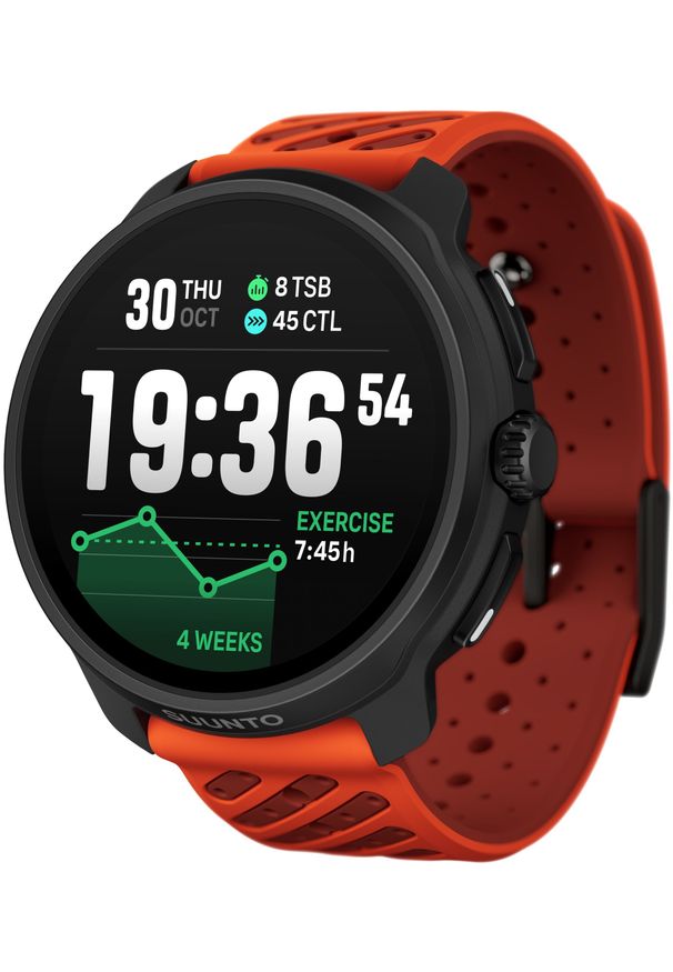 SUUNTO - Zegarek sportowy Suunto Race 2 Coral Orange (SS051241000). Styl: sportowy