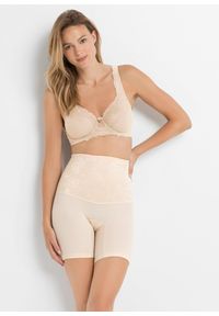 bonprix - Kolarki shape, średni stopień modelowania sylwetki. Kolor: beżowy. Materiał: materiał, koronka. Wzór: koronka #3