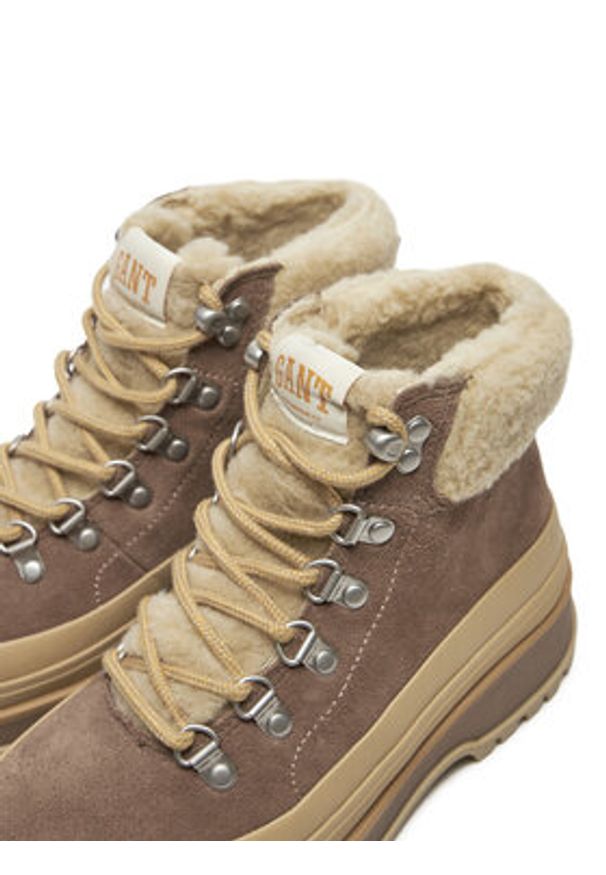 GANT - Gant Trapery Wintly 29543794 Brązowy. Kolor: brązowy. Materiał: skóra, zamsz