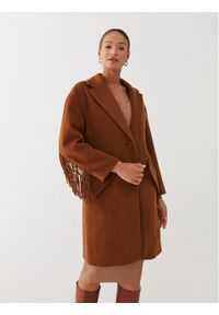 Guess Płaszcz wełniany Martine W2BL51 WEWU0 Brązowy Relaxed Fit. Kolor: brązowy. Materiał: syntetyk #1