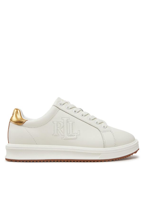 Lauren Ralph Lauren - LAUREN RALPH LAUREN Sneakersy 802978213001 Biały. Kolor: biały. Materiał: skóra