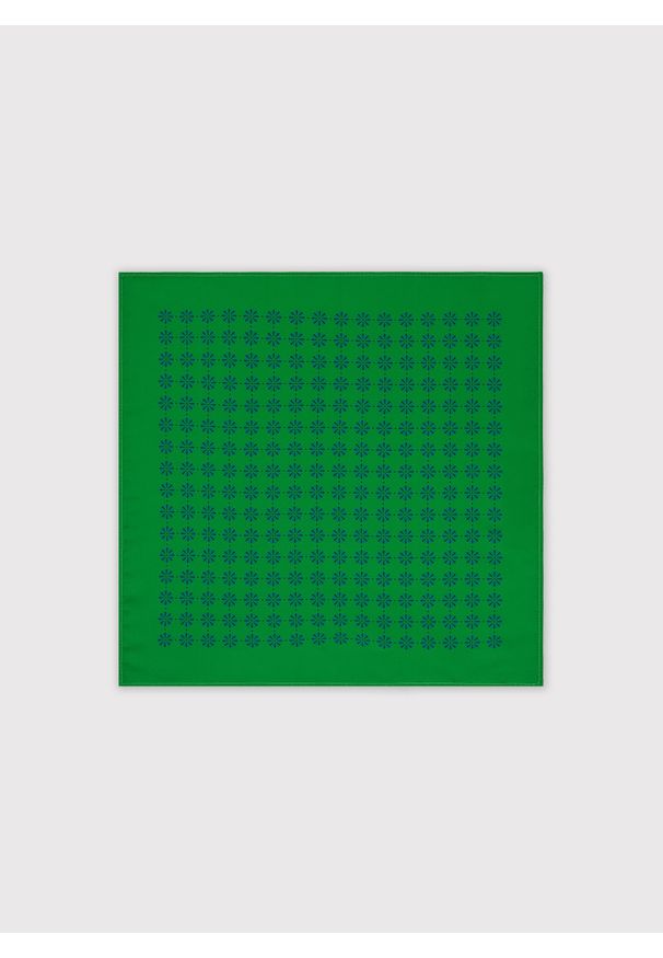 Pako Lorente - PAKO LORENTE – Wzorzysta zielona poszetka. Kolor: zielony. Materiał: poliester
