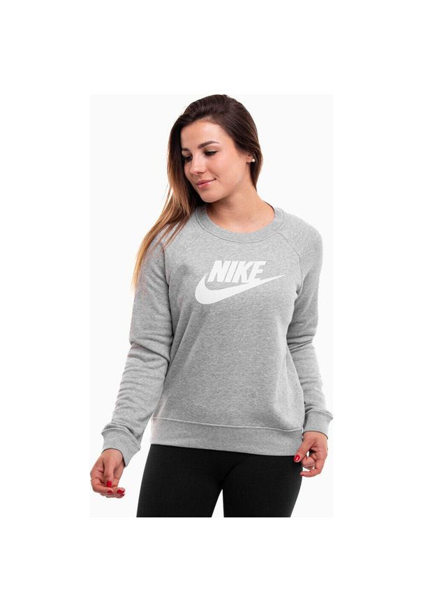 Bluza sportowa damska Nike Essentials Crew FLC HBR. Kolor: szary