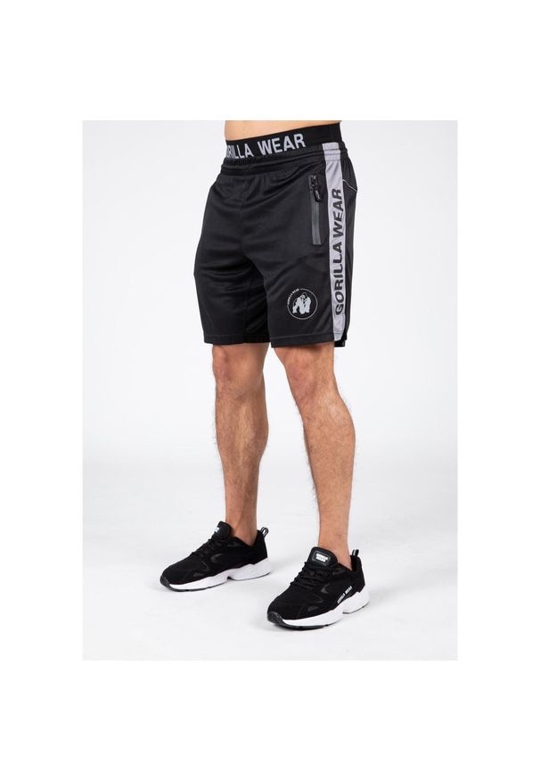 GORILLA WEAR - Atlanta Szorty - Czarny/Szary. Kolor: wielokolorowy, czarny, szary. Sport: fitness