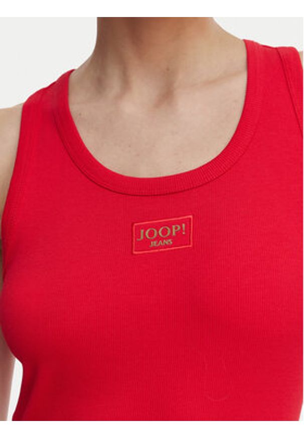 JOOP! Jeans Top Tana 30046103 Czerwony Slim Fit. Kolor: czerwony. Materiał: bawełna