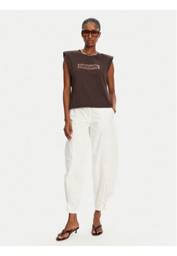 Patrizia Pepe Jeansy 2P1694/D107-W146 Biały Boyfriend Fit. Kolor: biały