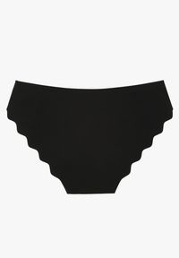 Born2be - Czarne Bezszwowe Majtki Typu Figi Dolinella. Kolor: czarny. Materiał: jeans