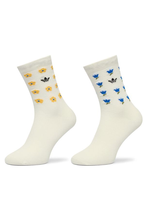 Adidas - Skarpety długie adidas. Kolor: kremowy