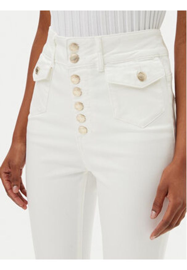 MET Jeansy M10 253PT Biały Regular Fit. Kolor: biały