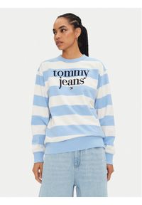 Tommy Jeans Bluza Ess Logo DW0DW19041 Niebieski Relaxed Fit. Kolor: niebieski. Materiał: bawełna #1