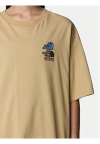 The North Face T-Shirt Unisex Mountain Cleanup NF0A8C4D Beżowy Oversize. Kolor: beżowy. Materiał: bawełna