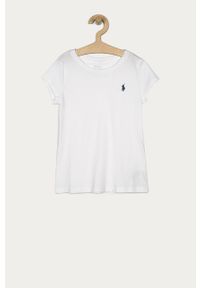 Polo Ralph Lauren - T-shirt dziecięcy 128-176 cm. Okazja: na co dzień. Typ kołnierza: polo. Kolor: biały. Materiał: bawełna, dzianina. Długość rękawa: krótki rękaw. Długość: krótkie. Wzór: gładki. Styl: casual #1