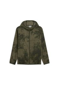 Puma - Męska kurtka TAD ESSENTIALS AOP PUMA Dark Olive Green. Kolor: zielony. Sport: fitness