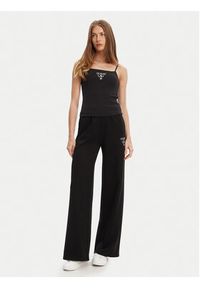 Guess Spodnie dresowe V5RB12 KC3D2 Czarny Regular Fit. Kolor: czarny. Materiał: syntetyk