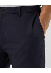Burberry - BURBERRY - Granatowe spodnie chino. Okazja: na imprezę, do pracy. Kolor: niebieski. Materiał: bawełna. Wzór: paski #4