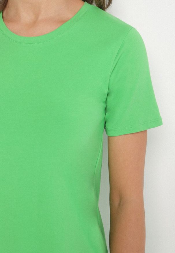 Born2be - Zielona Bawełniana Sukienka o Kroju Typu T-shirt Nilisea. Kolor: zielony. Materiał: bawełna