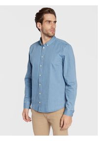 Casual Friday Koszula jeansowa Anton 20504136 Błękitny Regular Fit. Okazja: na co dzień. Kolor: niebieski. Materiał: bawełna. Styl: casual #1