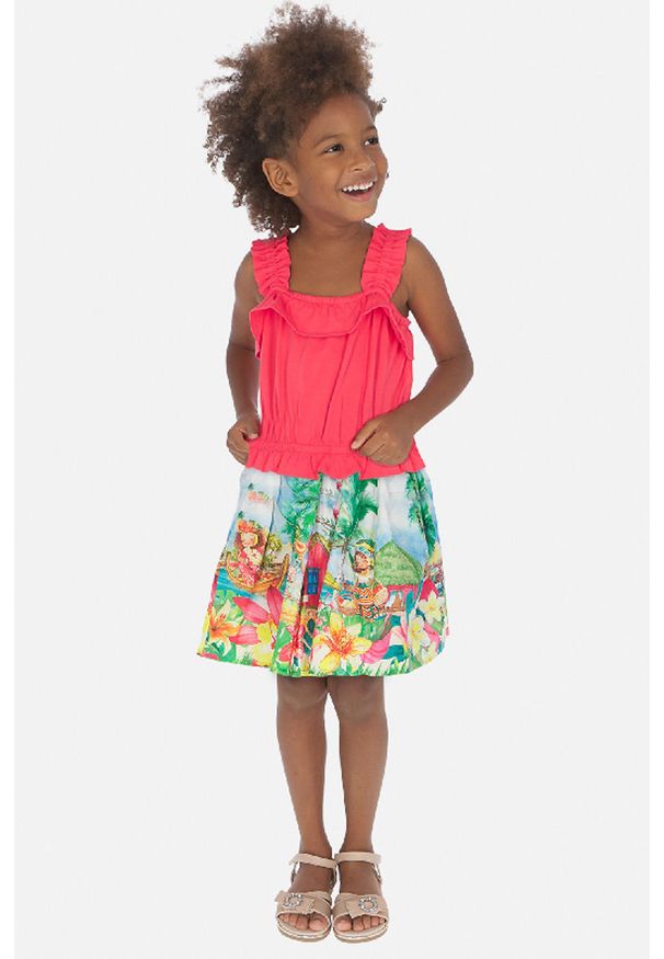 Mayoral - Spódnica dziecięca 92-134 cm. Kolor: różowy. Materiał: tkanina, bawełna