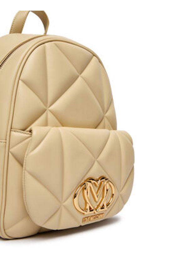 Love Moschino - LOVE MOSCHINO Plecak JC4037PP1OLC0129 Beżowy. Kolor: beżowy. Materiał: skóra