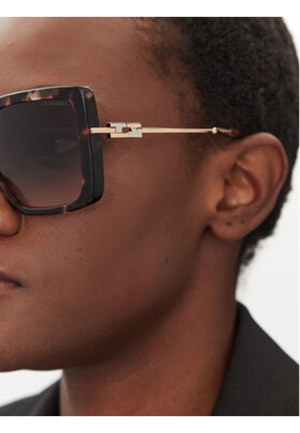 Trussardi Jeans - Trussardi Okulary przeciwsłoneczne TSW9057 Brązowy. Kolor: brązowy