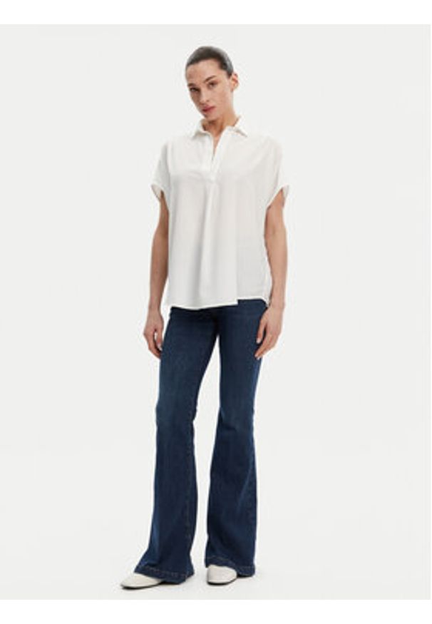 French Connection Bluzka 72MZN Biały Relaxed Fit. Kolor: biały. Materiał: syntetyk