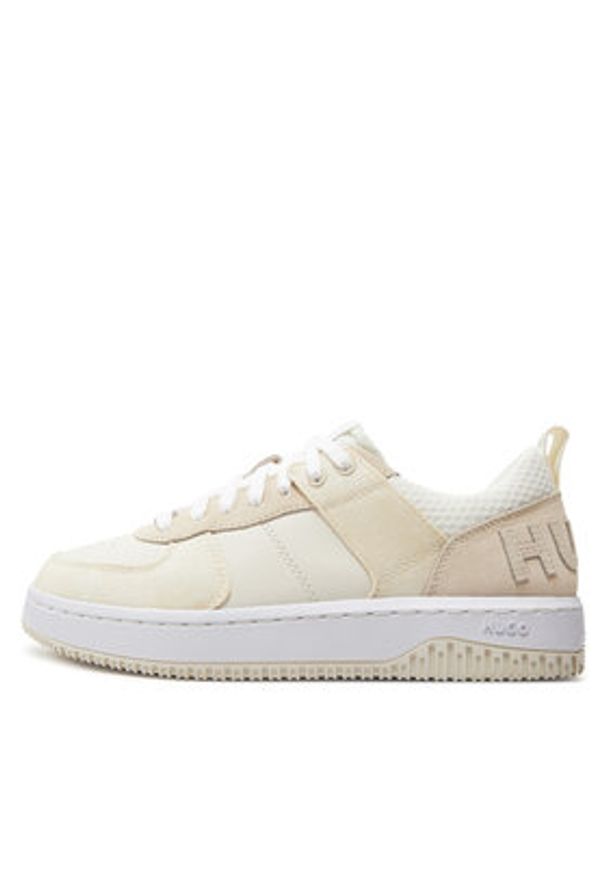 Hugo Sneakersy Kilian Tenn Dnmpu 50517155 Écru. Materiał: skóra