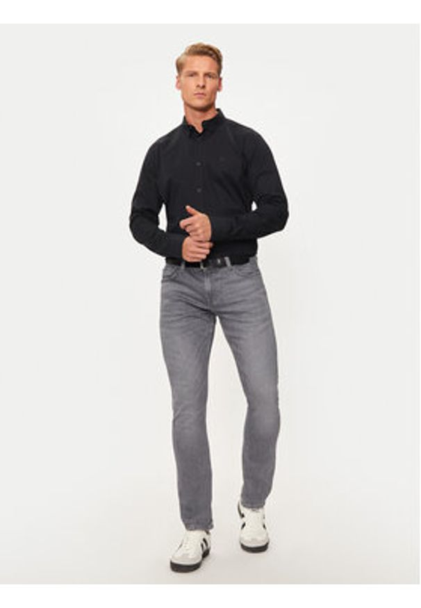 INDICODE Koszula Hayley 25-361 Czarny Slim Fit. Kolor: czarny. Materiał: bawełna