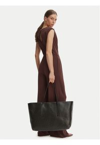 Calvin Klein Torebka Emblem Aop Large Tote W/ Pouch LV04F3364G Czarny. Kolor: czarny. Materiał: skórzane #1