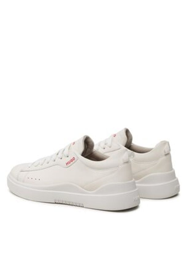 Hugo Sneakersy Blake 50499253 10249945 01 Biały. Kolor: biały. Materiał: skóra