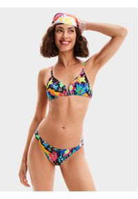 Desigual Góra od bikini Jungle 24SWMK10 Kolorowy. Materiał: syntetyk. Wzór: kolorowy