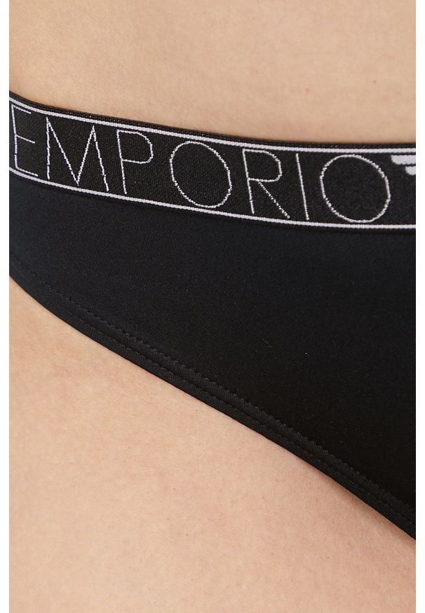 Emporio Armani Underwear figi (2-pack) kolor czarny. Kolor: czarny. Materiał: dzianina, włókno. Wzór: gładki