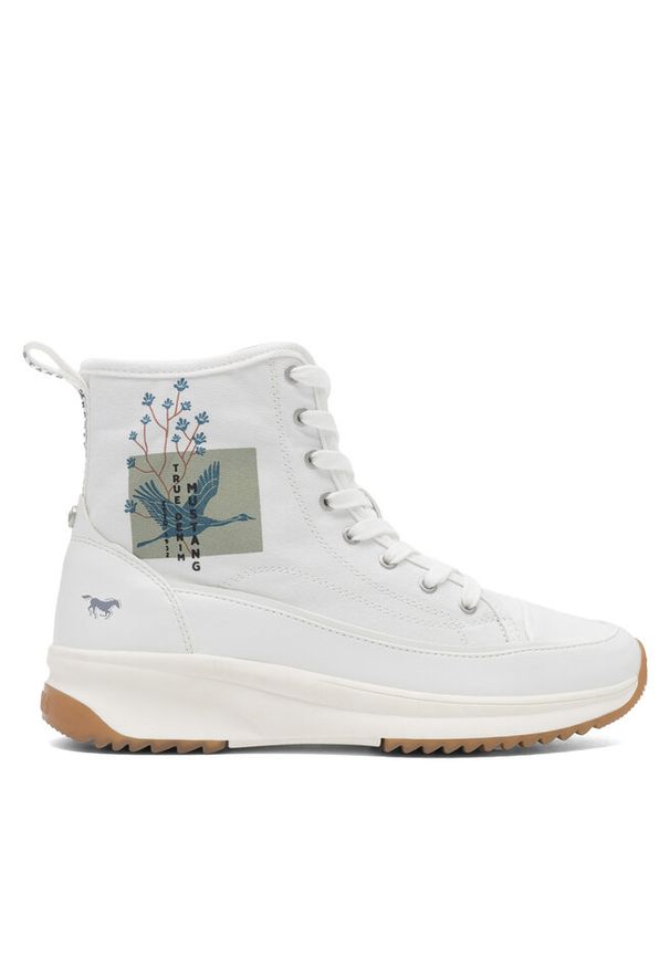 Sneakersy Mustang. Kolor: biały