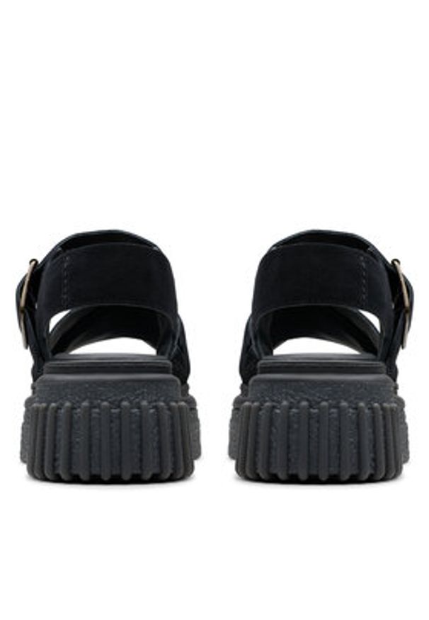 Clarks Sandały Evamar Wish 26181199 Czarny. Kolor: czarny. Materiał: zamsz, skóra