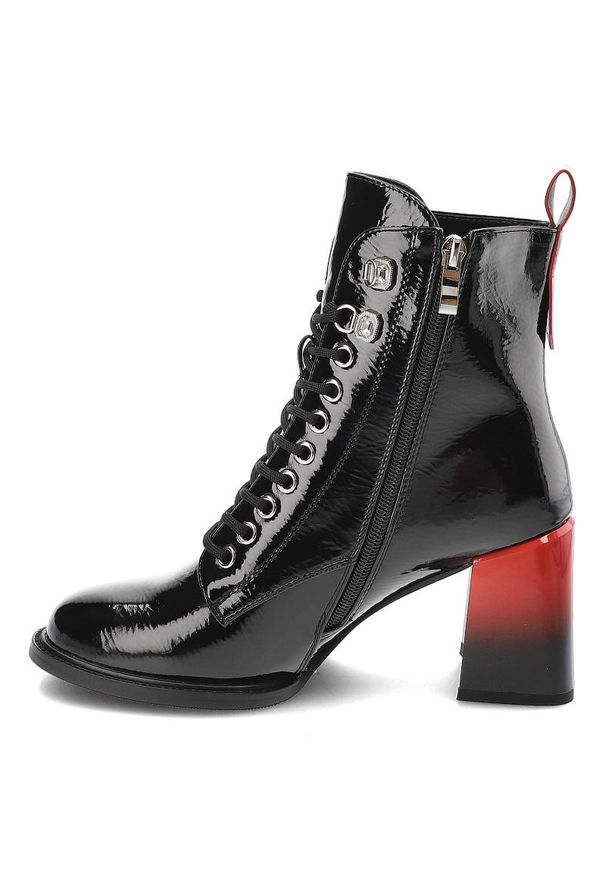 Czarne Botki S.Barski Eleganckie Damskie Buty Na Obcasie. Okazja: na co dzień, na spotkanie biznesowe. Kolor: czarny. Materiał: skóra ekologiczna. Wzór: gładki. Obcas: na obcasie. Styl: elegancki. Wysokość obcasa: średni