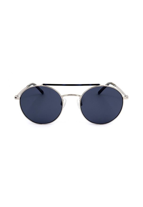 Calvin Klein okulary przeciwsłoneczne kolor srebrny. Kształt: okrągłe. Kolor: srebrny