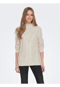 only - ONLY Sweter 15295457 Écru Regular Fit. Materiał: syntetyk #1