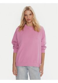 Quiksilver Bluza Essential Crew EQWFT03190 Fioletowy Standard Fit. Kolor: fioletowy. Materiał: bawełna #1