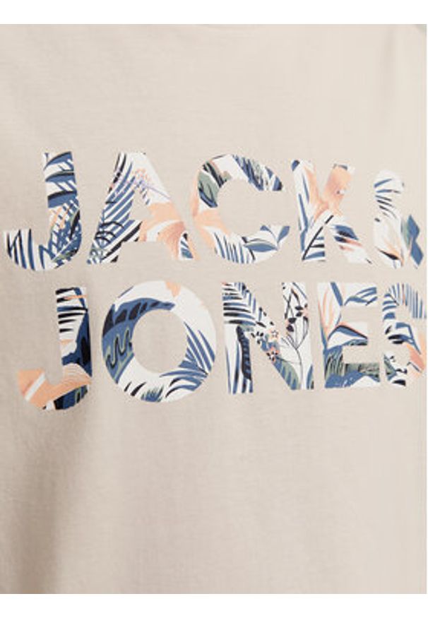 Jack & Jones T-Shirt Bryan 12268127 Beżowy Relaxed Fit. Kolor: beżowy. Materiał: bawełna