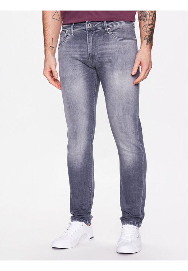 Pepe Jeans Jeansy Stanley PM206326UE8 Szary Regular Fit. Kolor: szary