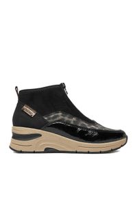 Rieker Botki N9362-00 Czarny. Kolor: czarny. Materiał: materiał