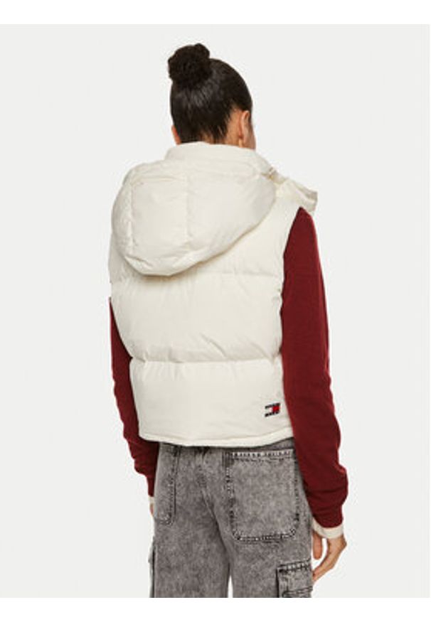 Tommy Jeans Bezrękawnik Alaska DW0DW18611 Biały Cropped Fit. Kolor: biały. Materiał: syntetyk. Długość rękawa: bez rękawów