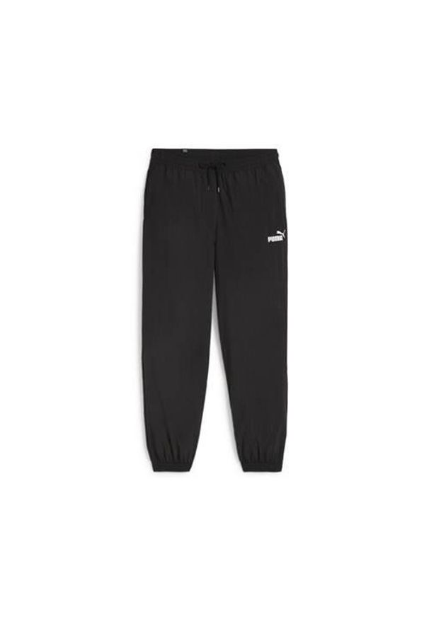 Spodnie sportowe damskie Puma Ess+ Woven. Kolor: czarny. Materiał: dresówka